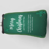 Groen en Wit Eenvoudige Kerstdag Beste Putter Golfheadcover (Voorkant)