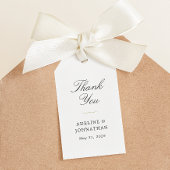 Groen en Wit Elegant Bruiloft Dank U Cadeaulabel