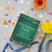 Groen en Wit Elegant Kerstfeest Uitnodiging