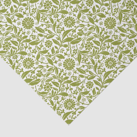 groen en wit flessenpatroon tissuepapier (Detail)