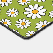 Groen en wit Floral Daisy Pattern Bureaumat (Hoek)
