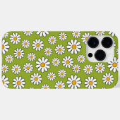 Groen en wit Floral Daisy Pattern Case-Mate iPhone Case (Achterkant (horizontaal))