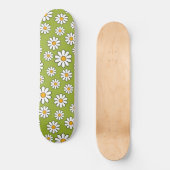 Groen en wit Floral Daisy Pattern Persoonlijk Skateboard (Voorkant)
