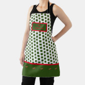 Groen en wit Gecontroleerd aardbeienkeuken Schort (Insitu)