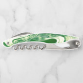 Groen en wit gekruld kurkentrekker (Achterkant)