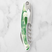 Groen en wit gekruld kurkentrekker (Achterkant)