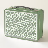 Groen en wit geometrisch Star-patroon (Achterkant)