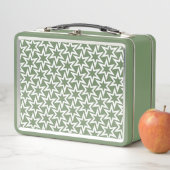 Groen en wit geometrisch Star-patroon (In situ)