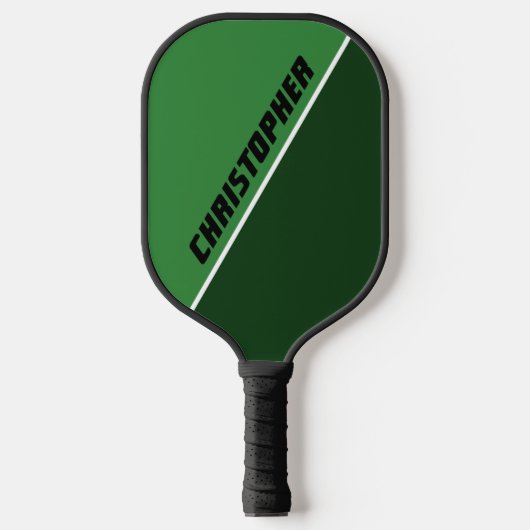 Groen en wit gepersonaliseerd aangepast pickleball paddle (Voorkant)