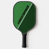 Groen en wit gepersonaliseerd aangepast pickleball paddle (Achterkant)