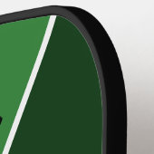 Groen en Wit Gepersonaliseerde Douane Pickleball Paddle (Links Detail)