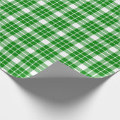 Groen en wit geplakt omslagpapier cadeaupapier (Hoek)
