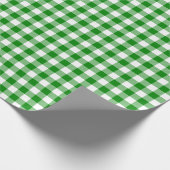 Groen en wit geplakt papier voor het ompakken van  (Hoek)