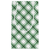 Groen en wit geplakte geschenkzak klein cadeauzakje (Voorkant)