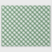Groen en wit geruit inpakpapier (Vlak)