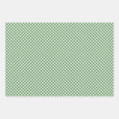 Groen en wit geruit inpakpapier vel (Voorkant 3)