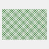 Groen en wit geruit inpakpapier vel (Voorkant 2)
