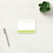 Groen en wit geruit katoenruitruitjes post-it® notes (Kantoor)