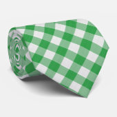 Groen en wit geruit stropdas (Opgerold)