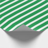 Groen en wit gestreept omslagpapier cadeaupapier (Hoek)