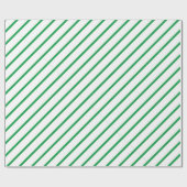 Groen en wit gestreept omslagpapier cadeaupapier (Vlak)