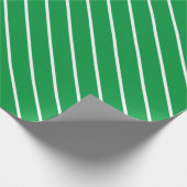 Groen en wit gestreept omslagpapier cadeaupapier (Hoek)