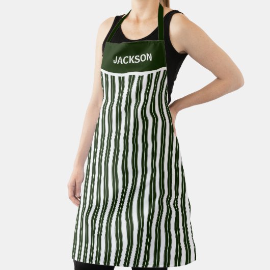 Groen en wit gestreept schort (Insitu)