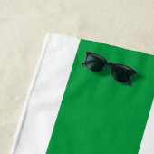 Groen en wit gestreept strandlaken (In situ)