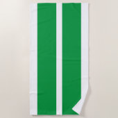 Groen en wit gestreept strandlaken (Voorkant)