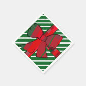 Groen en wit gestreepte cocktailservetten met stri servet (Hoek)