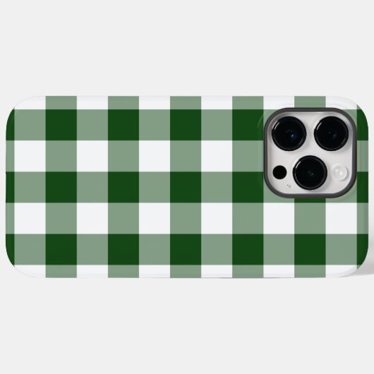 Groen en wit Gingham Patroon Case-Mate iPhone Case (Achterkant (horizontaal))