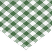 Groen en wit Gingham Pattern Table Runner Korte Tafelloper (Hoek)