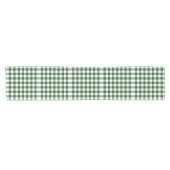 Groen en wit Gingham Pattern Table Runner Korte Tafelloper (Horizontaal)
