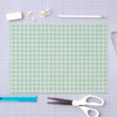 Groen en wit Gingham-pleid Tissuepapier (Craft)