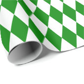Groen en wit Harlequin Wrapping Paper Cadeaupapier (Rol Hoek)