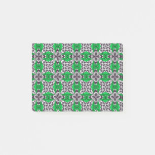 Groen en Wit Herhalend Tegelpatroon Post-it® Notes