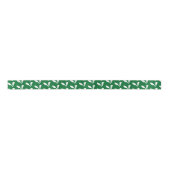 Groen en wit Holly Pattern Ribbon Satijnen Lint (Voorkant)