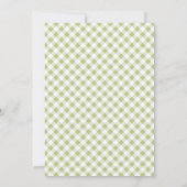 Groen en wit Hydrangea Elegant repetitie diner Kaart (Achterkant)