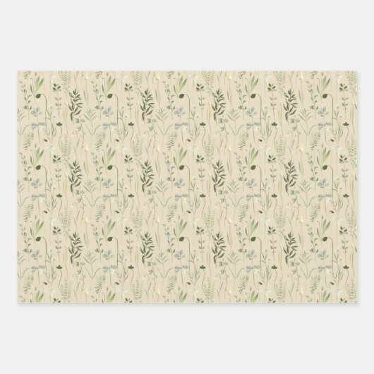 Groen en wit inpakpapier vel (Voorkant 2)