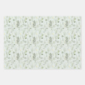 Groen en wit inpakpapier vel (Voorkant)