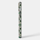 Groen en Wit Keltisch Knoopsteen Mozaïek iPhone Hoesje (Linkerkant)