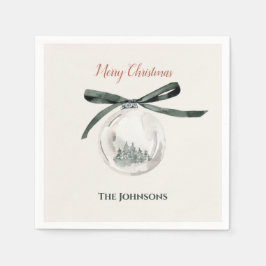 groen en wit kerstbal Onderzetter Set Servet