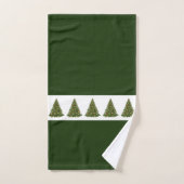 Groen en wit kerstboom handdoeken set (Handdoek)