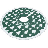 Groen en wit kerstboompatroon en tekst kerstboom rok (Gekanteld)