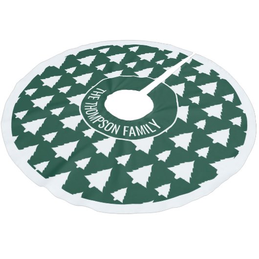 Groen en wit kerstboompatroon en tekst kerstboom rok (Gekanteld)