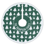 Groen en wit kerstboompatroon en tekst kerstboom rok (Voorkant)