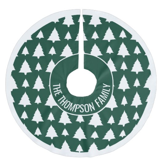 Groen en wit kerstboompatroon en tekst kerstboom rok (Voorkant)