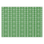 Groen en Wit Kerstmis Fair Isle Patroon Tafelkleed (Voorkant (Horizontaal))