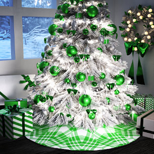 Groen en Wit Kerstmis Plaid Kerstboom Rok