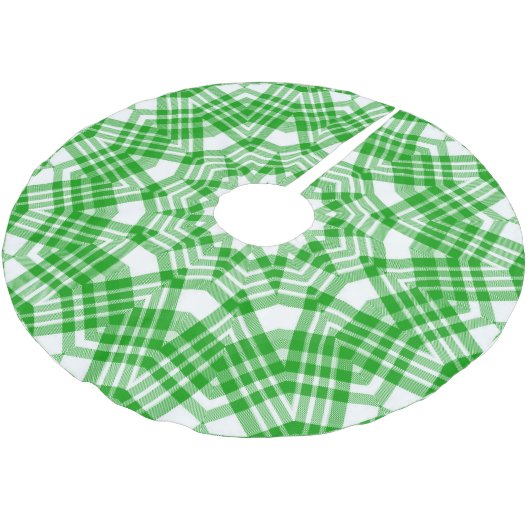Groen en Wit Kerstmis Plaid Kerstboom Rok (Gekanteld)